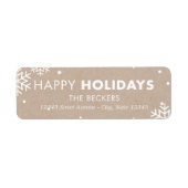 prettige feestdagen Adresetiketten Kraft Etiket (Voorkant)