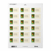 prettige feestdagen adreslabel etiket (Full Sheet)