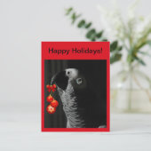 Prettige feestdagen African Grey - Briefkaart (Staand voorkant)