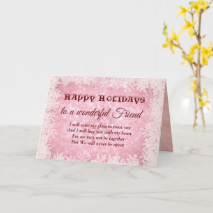 Prettige feestdagen Afstand Kaart