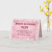 Prettige feestdagen Afstand Moeder Kerstmis Kaart (Gele Bloem)