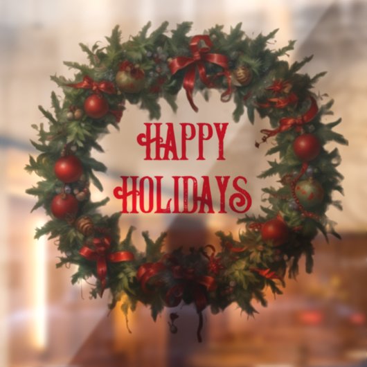 PRETTIGE FEESTDAGEN AI-decal voor vastklemmen van  Raamsticker (Vel 2)