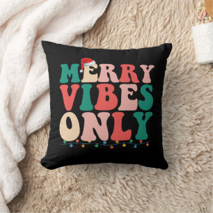 Prettige Feestdagen Alleen Kerstvakantie Familie Kussen