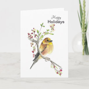 prettige feestdagen American Goldfinch Bird Card Kaart