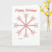 Prettige feestdagen - Anchor Snowflake Kaart (Gele Bloem)