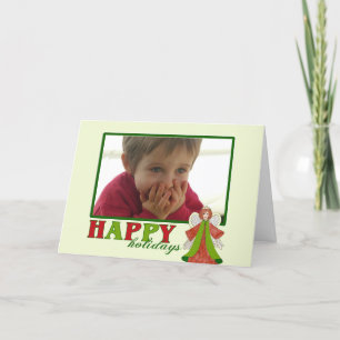 prettige feestdagen Angel Custom-fotokaart Kaart