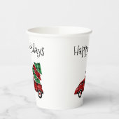 prettige feestdagen Antiek kerstkerst Papieren Bekers (Links)