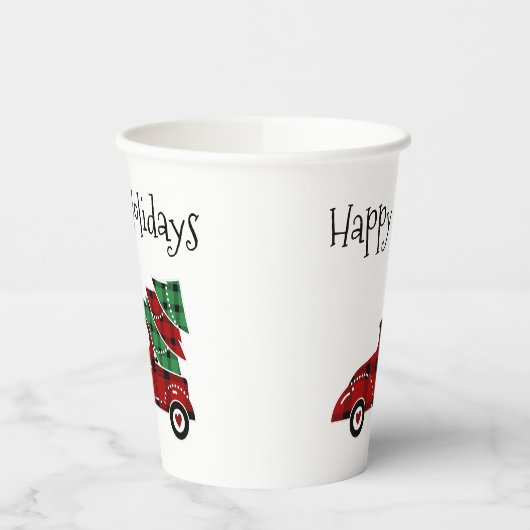 prettige feestdagen Antiek kerstkerst Papieren Bekers (Links)