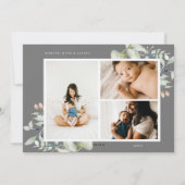 prettige feestdagen Arctic Winter Botanical foto Feestdagenkaart (Achterkant)