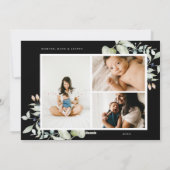 prettige feestdagen Arctic Winter Botanical foto Feestdagenkaart (Achterkant)