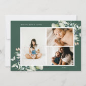 prettige feestdagen Arctic Winter Botanical foto Feestdagenkaart (Achterkant)