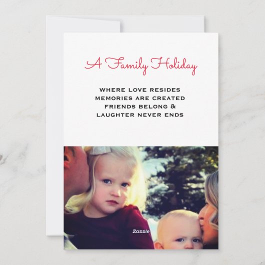 Prettige feestdagen Arizona Cactus Familiefoto Feestdagenkaart (Achterkant)