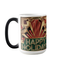 Prettige Feestdagen Art Deco Gouden Vormveranderen