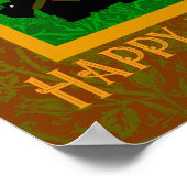 Prettige feestdagen Art Nouveau William Morris Poster (Hoek)