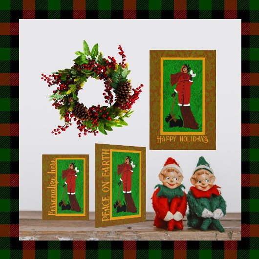 Prettige feestdagen Art Nouveau William Morris Poster