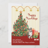 prettige feestdagen Australian Shepherd Tree Kerst (Voorkant)