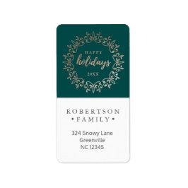 Prettige feestdagen AUX Folie krans Etiket