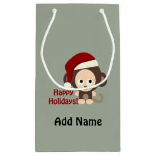 prettige feestdagen! Baby aap Klein Cadeauzakje