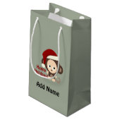prettige feestdagen! Baby aap Klein Cadeauzakje (Achterkant Gekanteld)