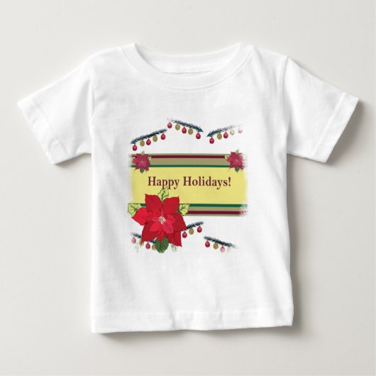 Prettige feestdagen Baby-Shirt (Voorkant)