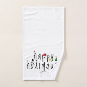 prettige feestdagen bad handdoek (Handdoek)