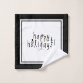 prettige feestdagen bad handdoek (Wasdoekje)