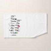 prettige feestdagen bad handdoek (Handdoek)