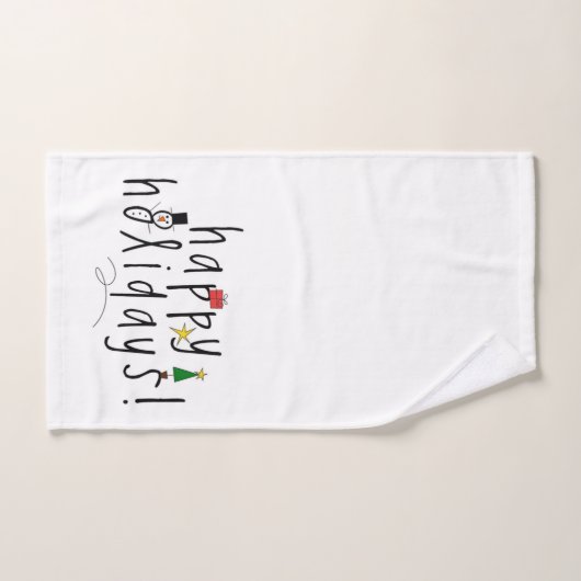 prettige feestdagen bad handdoek (Handdoek)