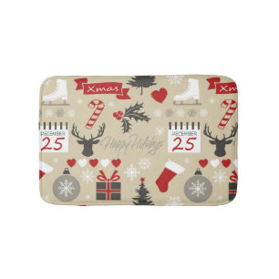 prettige feestdagen badmat