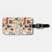 prettige feestdagen bagagelabel (Voorkant horizontaal)