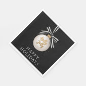 Prettige feestdagen Bauble Black Servet (Hoek)