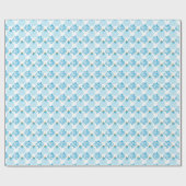 prettige feestdagen Bauble Ornament Blue Cadeaupapier (Vlak)