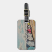 prettige feestdagen Beach Hut Bagagelabel (Voorkant verticaal)