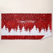 prettige feestdagen Beach Towel Strandlaken (Voorkant)