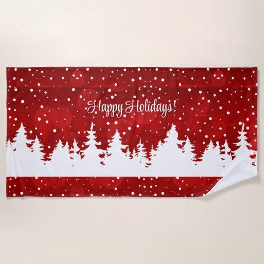 prettige feestdagen Beach Towel Strandlaken (Voorkant)