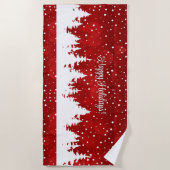 prettige feestdagen Beach Towel Strandlaken (Voorkant)