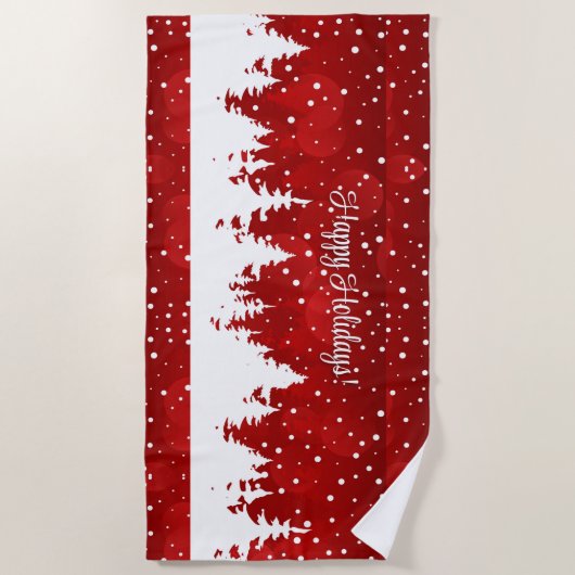 prettige feestdagen Beach Towel Strandlaken (Voorkant)