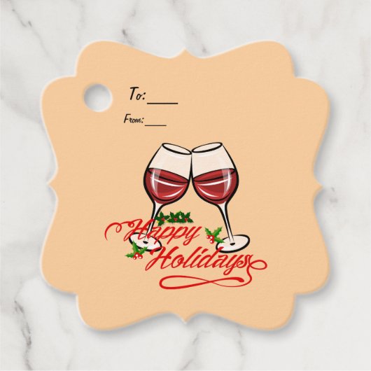 prettige feestdagen bedankjes labels (Voorkant)