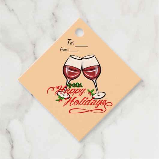 prettige feestdagen bedankjes labels (Voorkant)