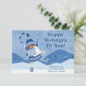 Prettige feestdagen bedankkaart (Staand voorkant)