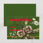 prettige feestdagen bedankkaart (Voorkant / Achterkant)