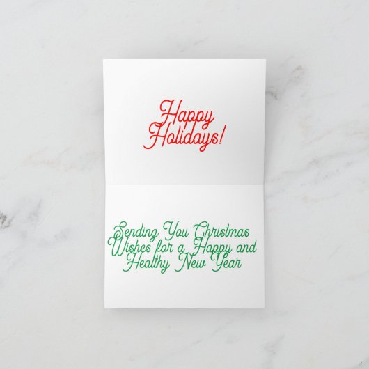 prettige feestdagen bedankkaart (Binnen)