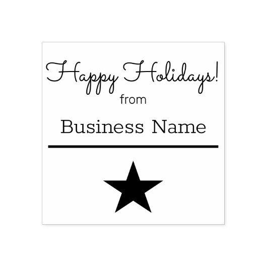 Prettige feestdagen Bedrijf en Bedrijf Aangepaste  Rubberstempel (Afrduk)