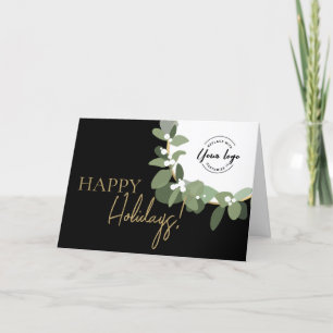 prettige feestdagen bedrijf - Gold Logo Gold - zwa Kaart
