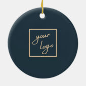 Prettige feestdagen Bedrijf Keramisch Ornament (Achterkant)