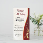 Prettige feestdagen Bedrijf Logo Kaart (Staand voorkant)