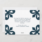 Prettige feestdagen Bedrijf Logo Snowflake Feestdagenkaart (Achterkant)