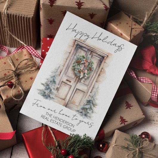 Prettige Feestdagen Bedrijf Van Ons Thuis naar die Feestdagenkaart