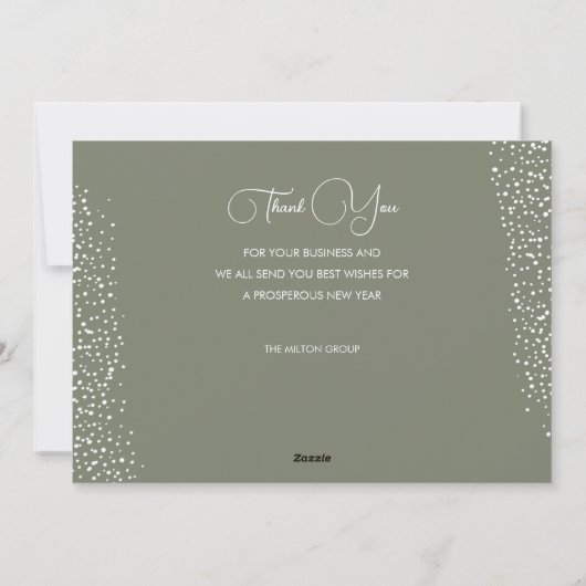 prettige feestdagen Bedrijfs Dank u Feestdagenkaart (Achterkant)