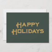 Prettige feestdagen Bedrijfsmonogram | Groen en go Feestdagenkaart (Voorkant)